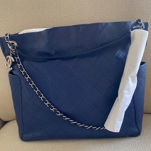 Authentic Chanel Blue Tote Bag